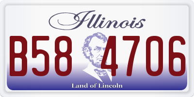 IL license plate B584706