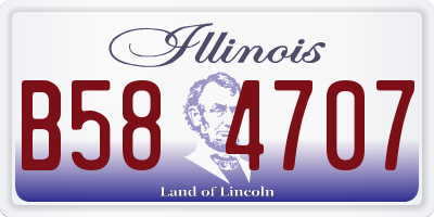 IL license plate B584707