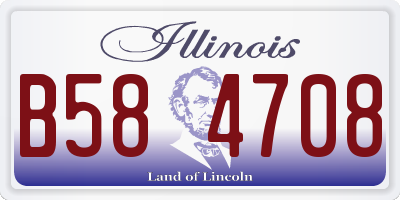 IL license plate B584708