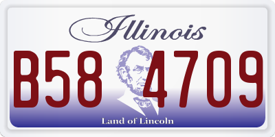 IL license plate B584709