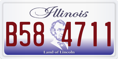 IL license plate B584711
