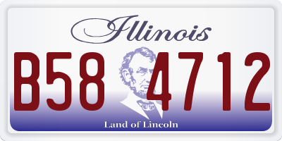 IL license plate B584712