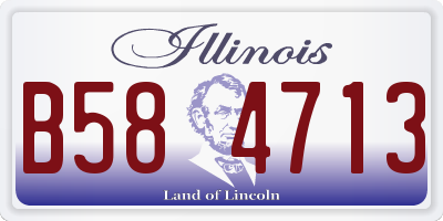 IL license plate B584713