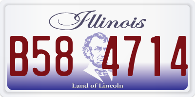 IL license plate B584714