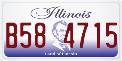IL license plate B584715