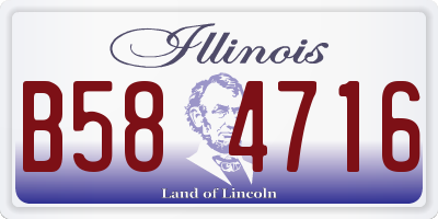 IL license plate B584716