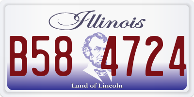 IL license plate B584724