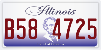 IL license plate B584725