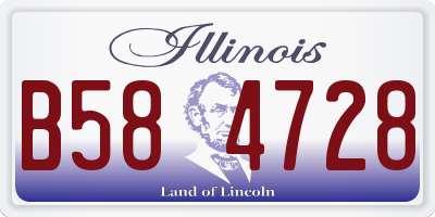 IL license plate B584728