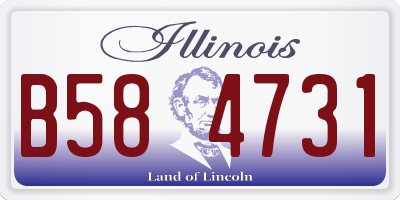 IL license plate B584731