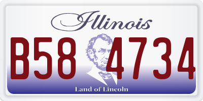 IL license plate B584734