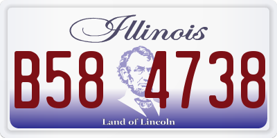 IL license plate B584738