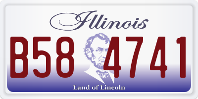 IL license plate B584741