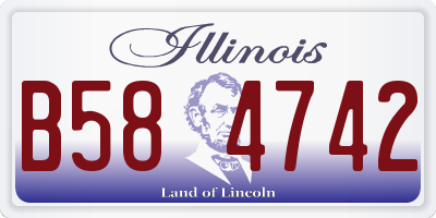 IL license plate B584742