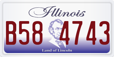 IL license plate B584743