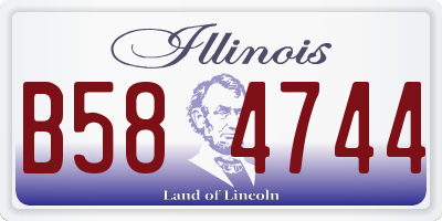 IL license plate B584744