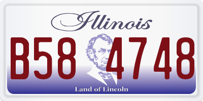 IL license plate B584748