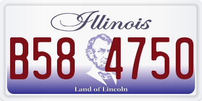 IL license plate B584750
