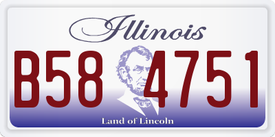 IL license plate B584751