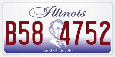 IL license plate B584752