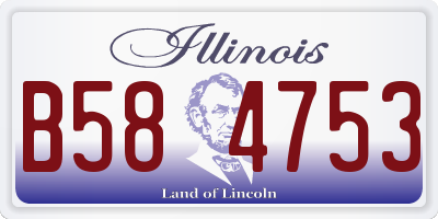 IL license plate B584753