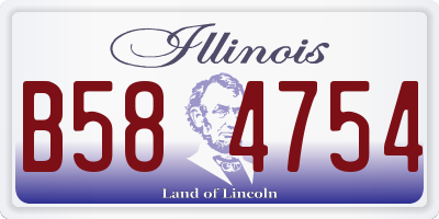 IL license plate B584754