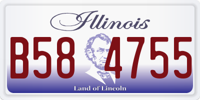 IL license plate B584755
