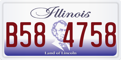 IL license plate B584758