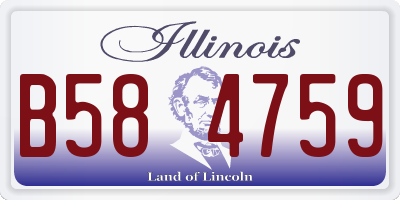 IL license plate B584759