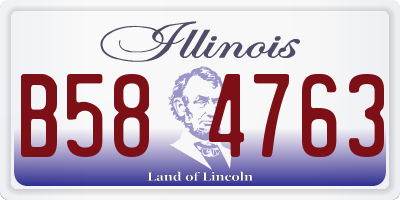 IL license plate B584763