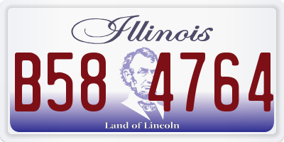 IL license plate B584764