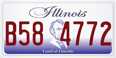 IL license plate B584772