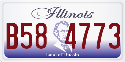 IL license plate B584773