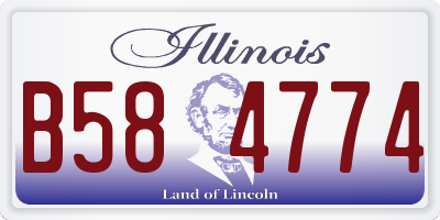 IL license plate B584774