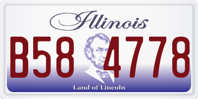 IL license plate B584778