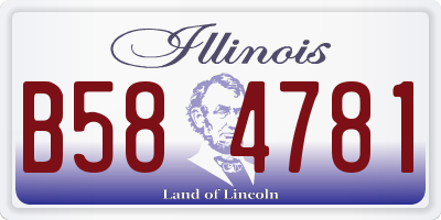 IL license plate B584781