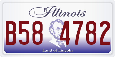 IL license plate B584782