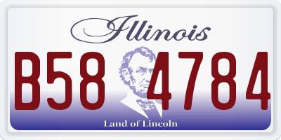 IL license plate B584784