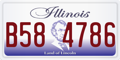 IL license plate B584786