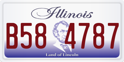 IL license plate B584787