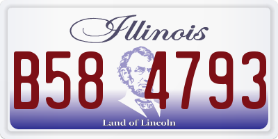 IL license plate B584793