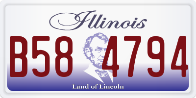 IL license plate B584794