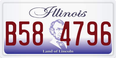 IL license plate B584796