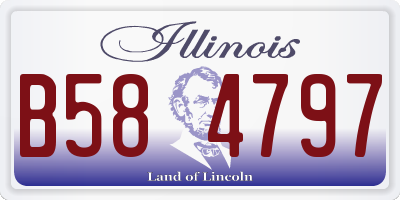 IL license plate B584797