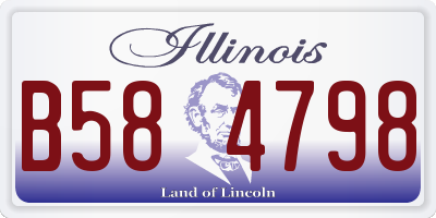 IL license plate B584798
