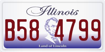 IL license plate B584799