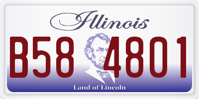 IL license plate B584801
