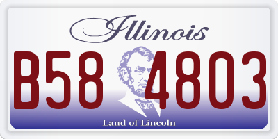 IL license plate B584803