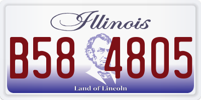 IL license plate B584805