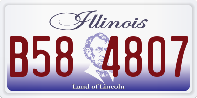 IL license plate B584807